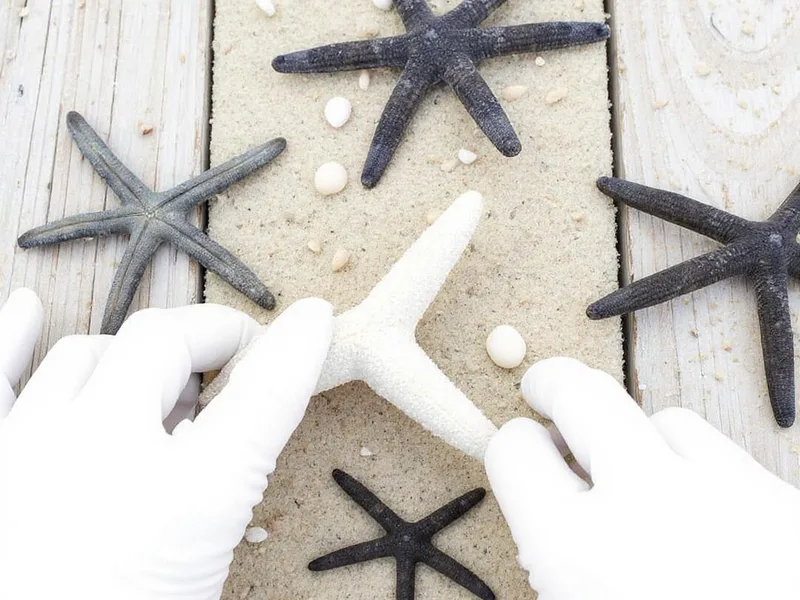 Estrella de mar albina gris 8-10 cm - Despierta tu Creatividad: Proyectos DIY con Estrellas de Mar Albina