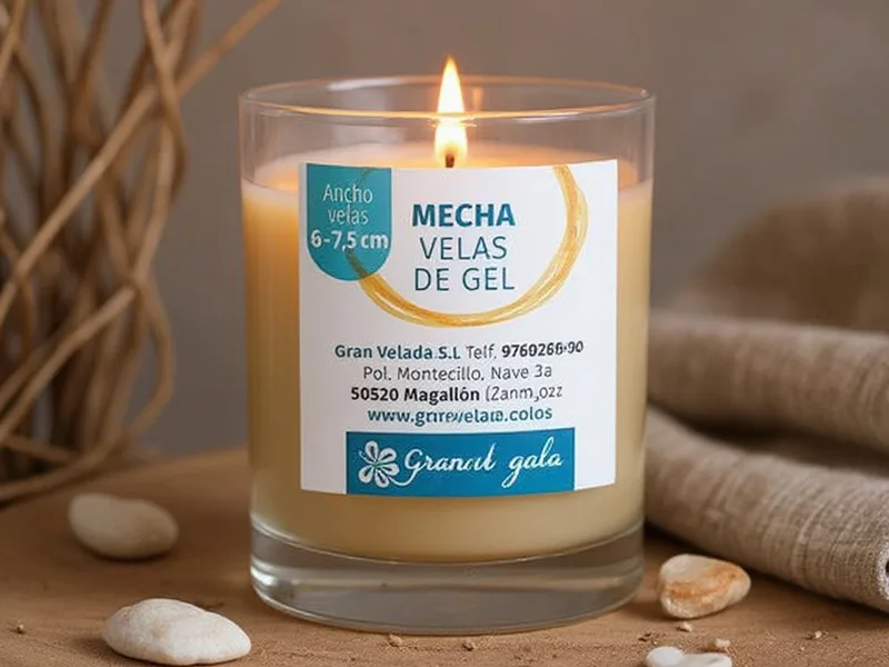 Mecha para velas de gel 6-7,5 cm - Crea Velas de Gel Marinas que Capturan la Esencia del Océano