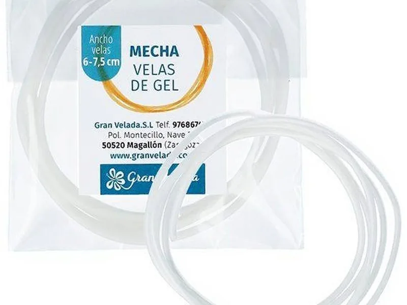 Mecha para velas de gel 6-7,5 cm - Domina el Arte de la Llama Perfecta: Tu Mecha Experta para Velas de Gel