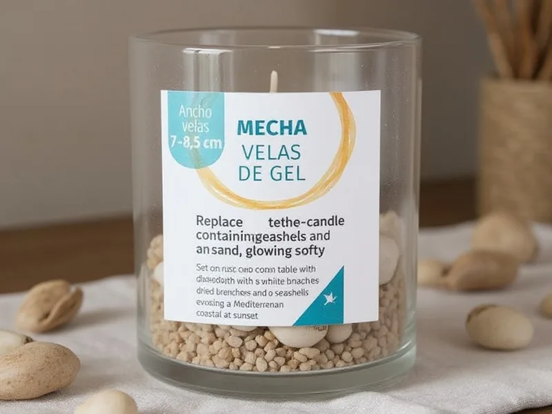Mecha para velas de gel 7-8,5 cm - Crea Velas de Gel Únicas: La Magia Marina en tus Manos
