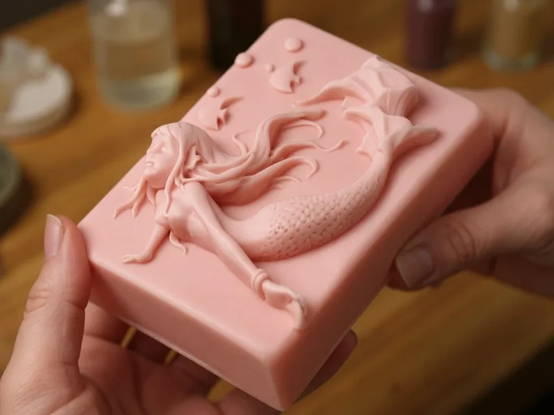 Molde para hacer jabon Pastilla Sirena - Molde de Silicona Sirena: Resistencia y Facilidad en Cada Creación
