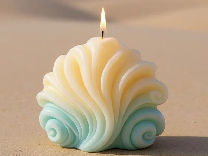 Molde vela concha del mar mediana - Despierta tu creatividad: velas marinas que evocan el verano