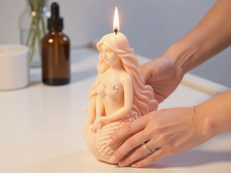 Molde vela sirena en el mar - Domina el arte de las velas con nuestro molde de silicona premium