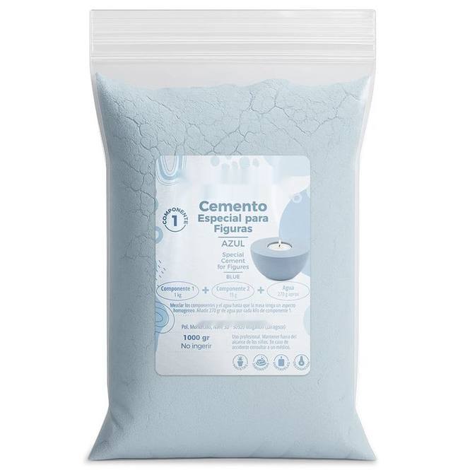 Cemento para figuras azul