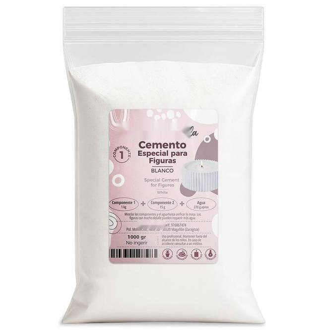 Cemento para figuras blanco