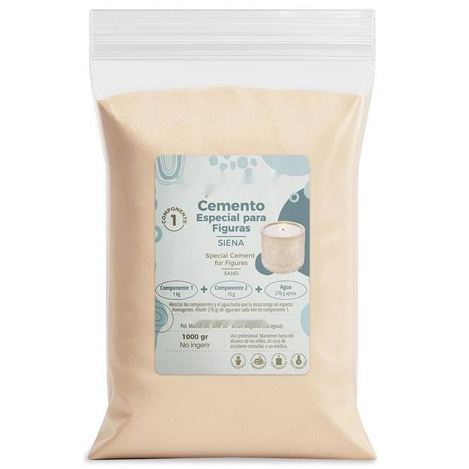 Cemento para figuras color siena