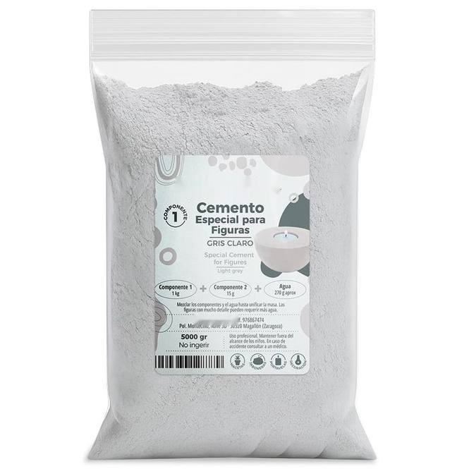 Cemento para figuras gris claro