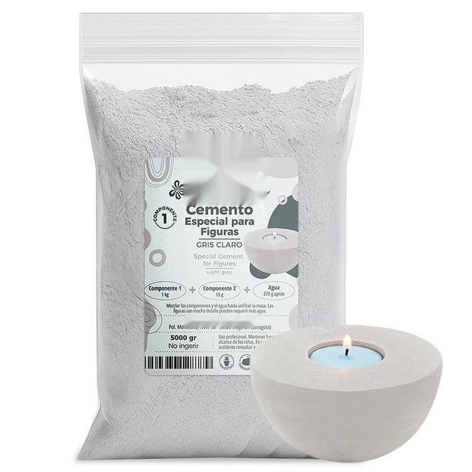 Cemento para figuras gris claro