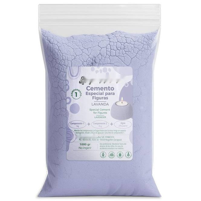 Cemento para figuras lavanda