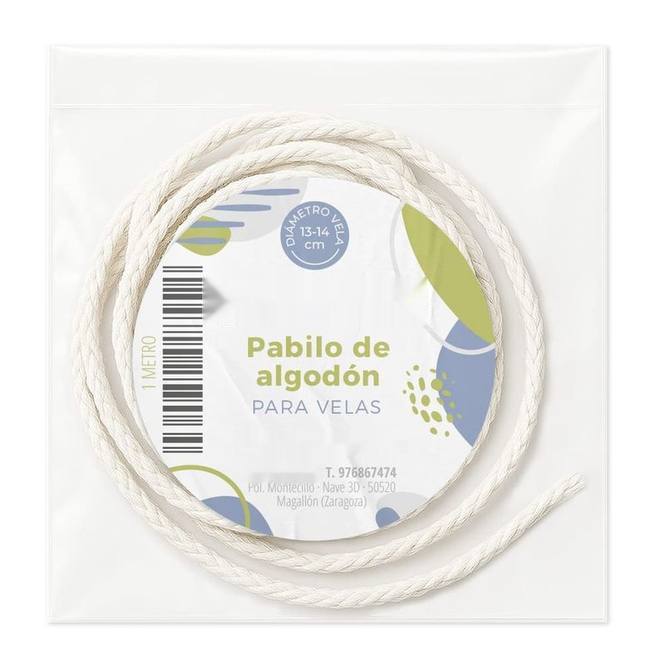 Pabilo de algodon para velas 13-14cm