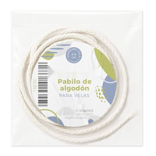Pabilo de algodon para velas 5-6cm