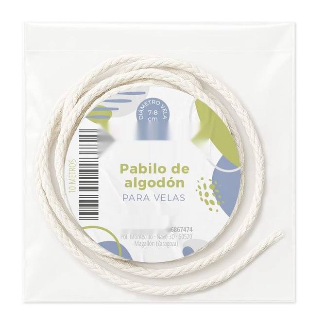Pabilo de algodon para velas 7-8cm