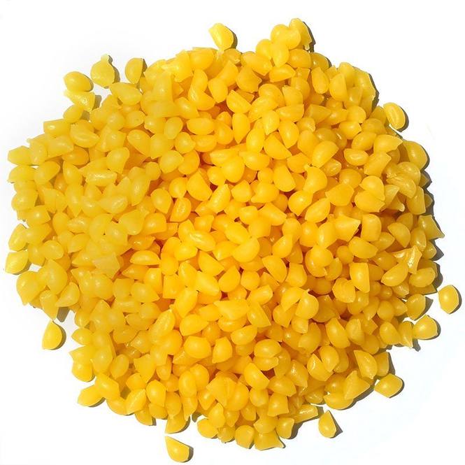 Cera de abejas amarilla en perlas para velas